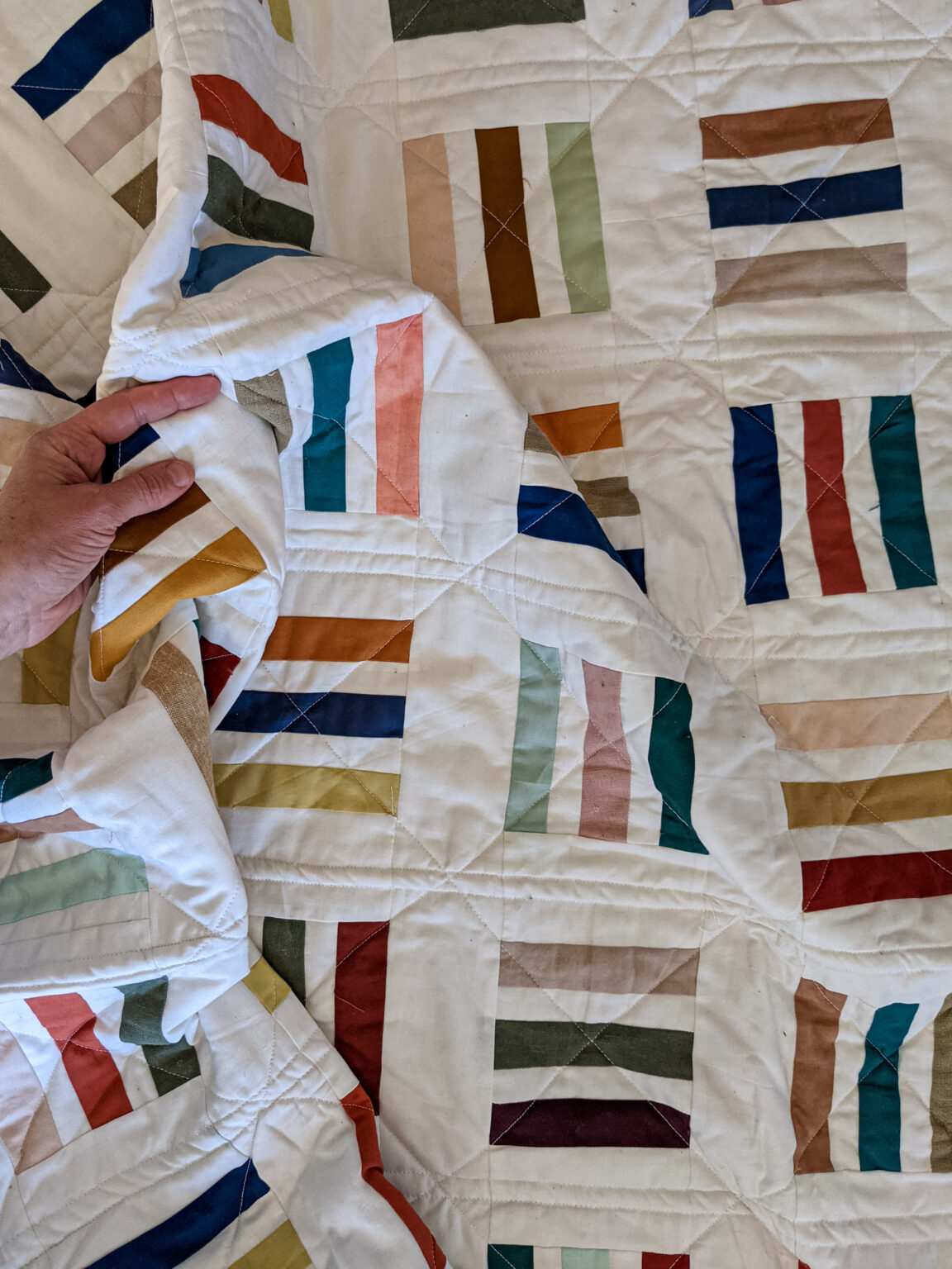 Scrappy Lines Quilt Pattern Side Lake Stitch